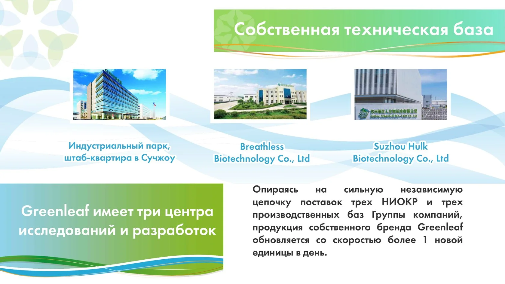 Собственная техническая база и центры разработок
