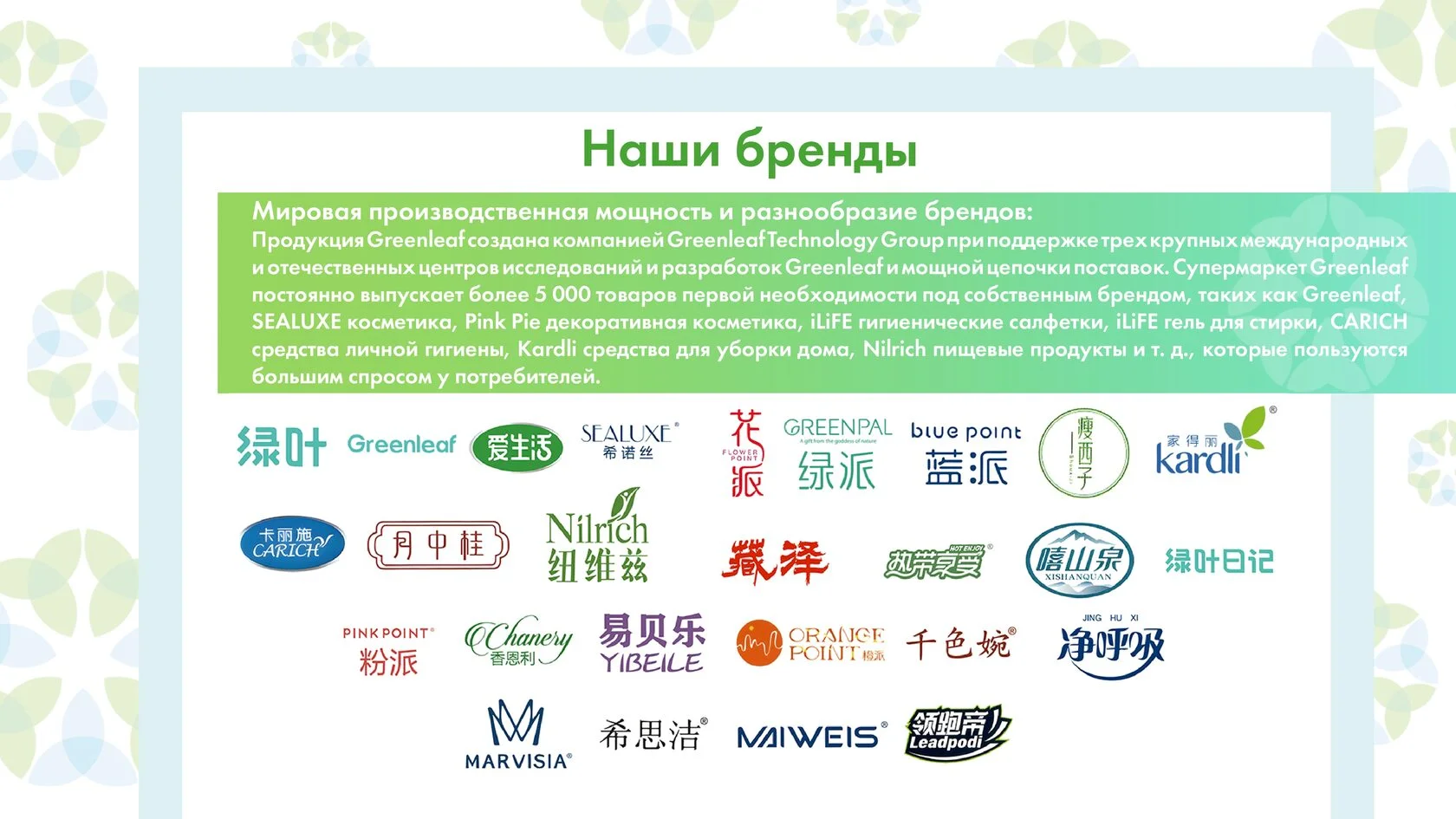 Собственные бренды Greenleaf